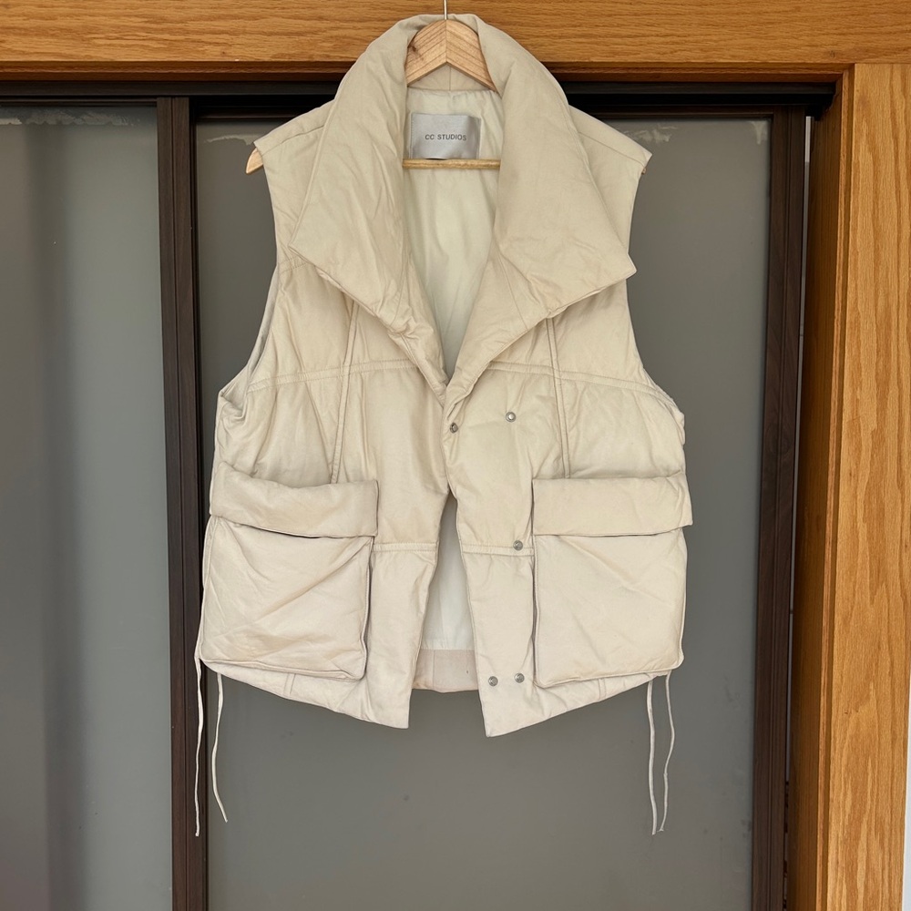 CC STUDIOS Lamb Leather puffer vest